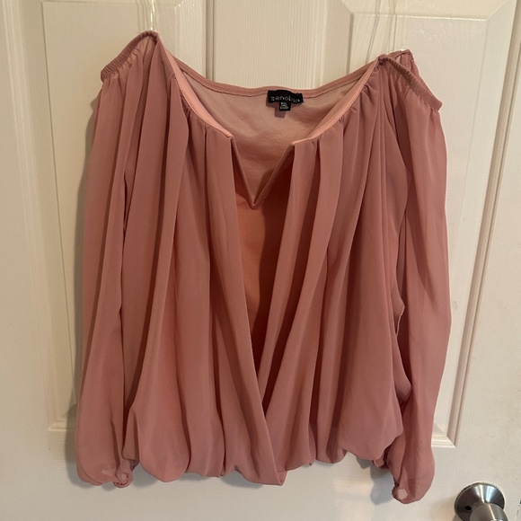 Pink Off The Shoulder Blouse - Picture 4 of 5